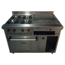 COCINA 4 HORNILLAS, PLANCHA, GRAT. Y HORNO EN A/I 430 C/ SEG