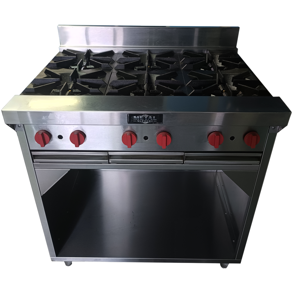 COCINA 6 HORNILLAS HONDAS Y GABINETE EN A/I 430