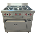 COCINA 6 HORNILLAS Y HORNO EN A/I 430 CON / SEG