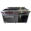 COCINA 6 HORNILLAS, PLANCHA, GRAT. Y HORNO EN A/I 430 C/SEG