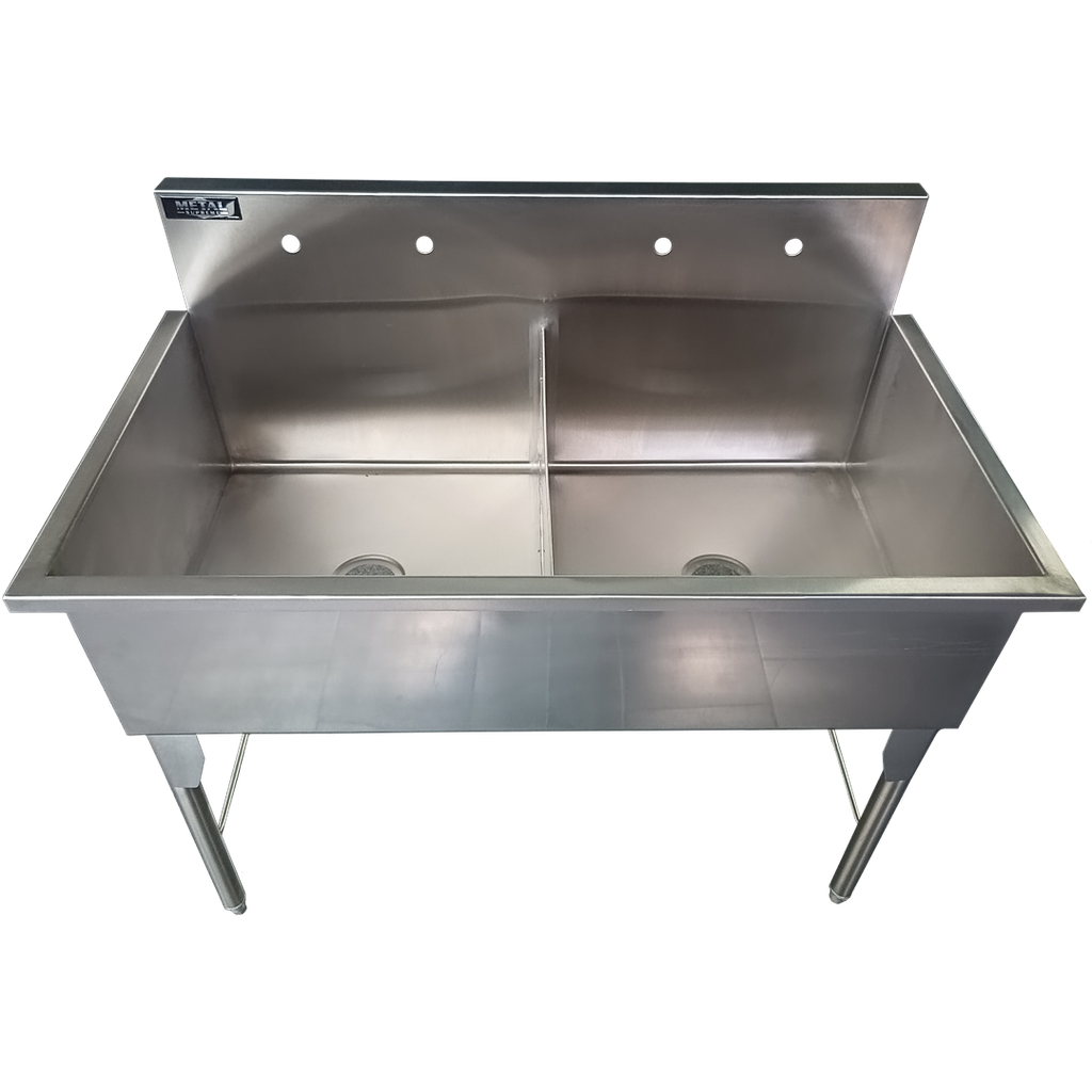 FREGADERO DOBLE 122 X 70 X 90 EN AI 430