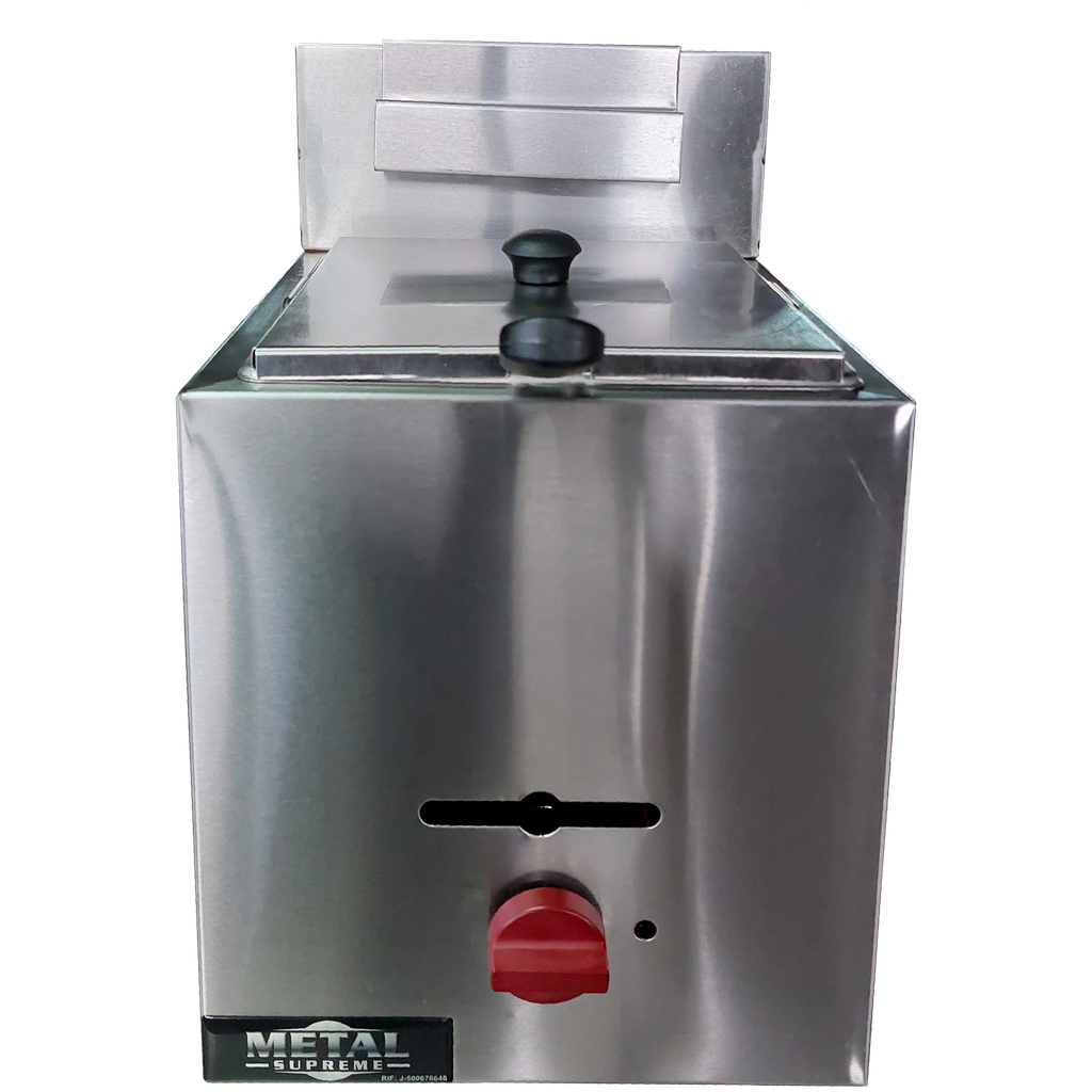 FREIDOR MOST. A GAS DE 4LTS DE ACEITE ,1 CES,AI 430+ GALV.