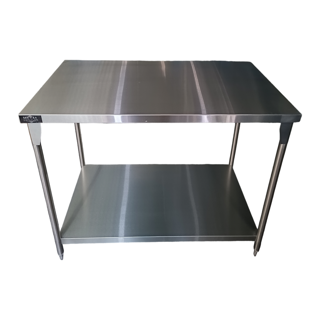 MESA CENTRAL 150X70X90 CON ENTREPAÑO EN AI 430