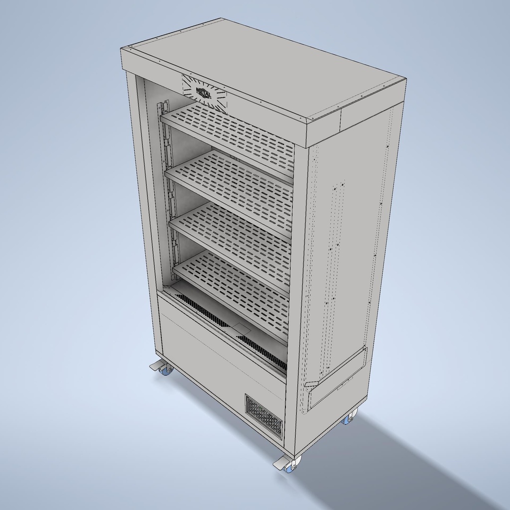VITRINA CALIENTE 370L RECIRCULACION AIRE 220V 30-90 °C 