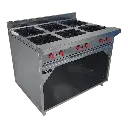 COCINA INDUSTRIAL 6 HORNILLAS TOPE AMPLIO CON GABINETE