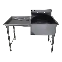 FREGADERO SENCILLO C/ESCURRIDOR IZQUIERDO130X70X90 AI430
