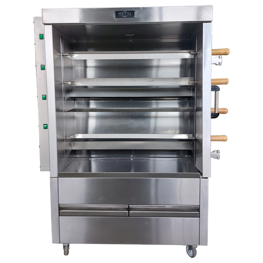 [FRG4VE] 4 SKEWERS GAS ROTISSERIE FOR 20 CHICKENS INDEPENDENT MOTORS 