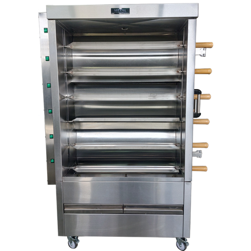 [FRG6VE] 6 SKEWERS GAS ROTISSERIE FOR 30 CHICKENS INDEPENDENT MOTORS 