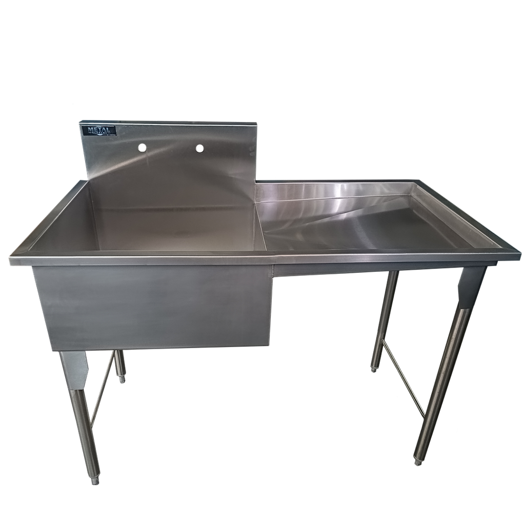 FREGADERO SENCILLO C/ESCURRIDOR DERECHO 130X70X90 AI 430