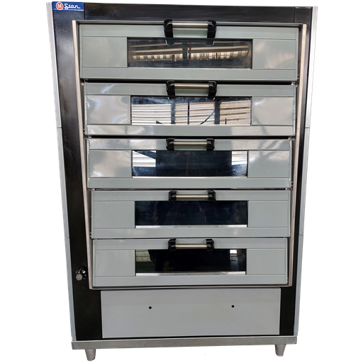 [HP15149G] HORNO A GAS, 5 CAM/5 BAN BOC/14 PISO/REFRAC.EN GALV PINT.+HP
