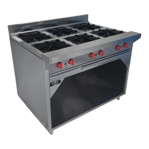 [CIHM66008G] 6 BURNERS TOP WIDE RANGE WITH CABINET